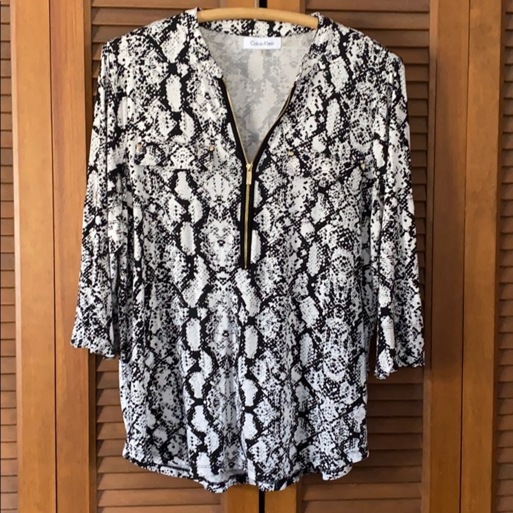 Calvin Klein M Black/White Printed Shirt